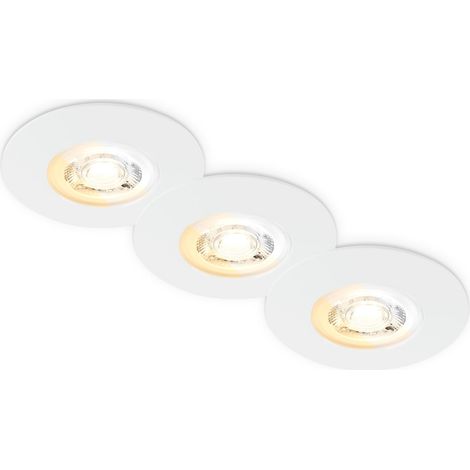 Lot 3 Spots LED Salle de Bain, Dimmable, CCT, IP65, Blanc (1/5)