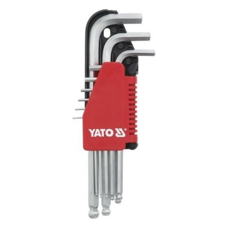 YATO YT-0506 - llave hexagonal con bola 9pcs CRV largo 1.5-10mm