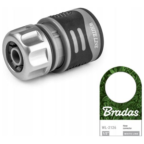 Bradas WL-2126 Weißer 1/2" Schnellverbinder (1/2)