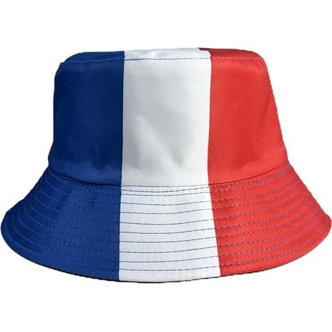 Chapeau Bob France 2026 - Casquette Pêcheur Édition Coupe du Monde - Chapeau Coton Respirant Homme Femme Fan Foot Tricolore Bleu Blanc Rouge UV (1/5)