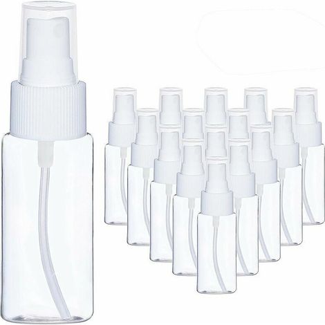 Flacon pulvérisateur transparent de 60 ML flacon plastique flacon pulvérisateur latéral pressé flacon distributeur de parfum, flacon pulvérisateur, petit vaporisateur transparent pour animaux de compa (1/5)