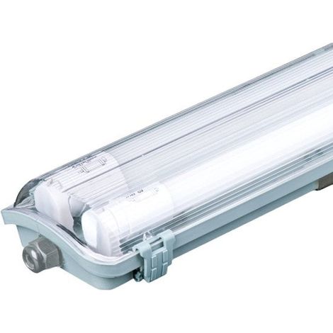 V-Tac – Plafonnier double LED étanche 36 W 120 cm – Blanc froid – IP65 pour chantiers humides – Flux lumineux 3600 lm