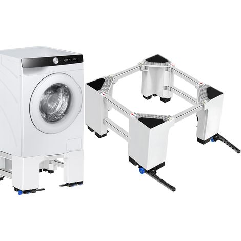 Support pour machine à laver avec roulettes, capacité de charge 400 kg (11 pouces) (1/5)