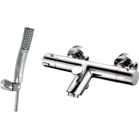 GRIFO TERMOSTÁTICO PARA BAÑO REDONDO CON EQUIPO DE DUCHA (1/2)