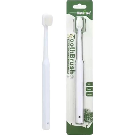 Cepillo de dientes para perros, limpieza de 360 ​​grados, cerdas suaves, blanco mate, 3 unidades. (1/2)