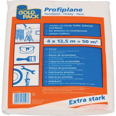 Bâche professionnelle en HDPE 4 x 12,5 mètres, 50 m², UE 1 pièce