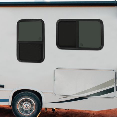 2x Fenêtre de camping-car coulissante verticale 18x30 pouces sans cadre dé (1/5)