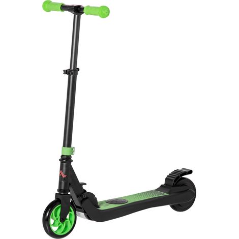 Monopattino Elettrico Pieghevole per Bambini Altezza Regolabile 75-80 cm Nero e Verde (1/5)
