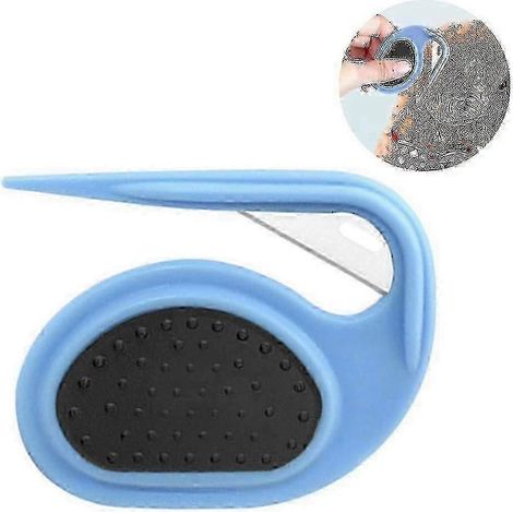 Peigne pour animaux, peigne pour chien, toilettage canin, couteau à nouer, nouer pour chat, peignage, couteau à poils pour pattes, démêlage, couteau à couper les poils - bleu (1/5)