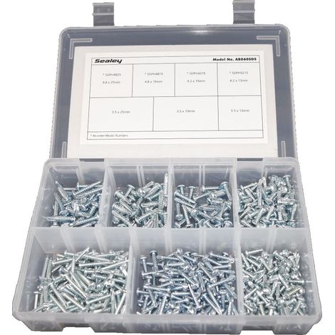 Self Drilling Screw Assortment Phillips Pan Head Zinc 500 pieces (1/5)