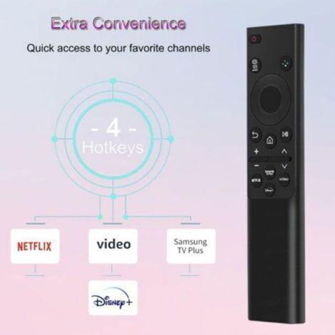 Télécommande Pour TV Samsung Universelle, Remplacement Crystal Curved 4/8K UHD, Smart TV, Infrarouge (1/4)