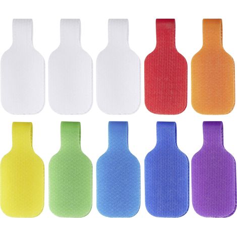 SpeaKa Professional SP-13756884 Marqueur de câble Surface d'étiquetage: 20 x 38 mm blanc, rouge, ora (1/5)