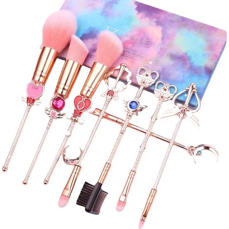 Ensemble de pinceaux de maquillage - Kit de maquillage professionnel de 8 pinceaux, pochette à cordon incluse (1/5)