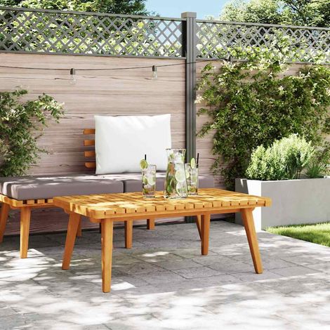 vidaXL Table basse de jardin 90x55x35 cm Bois solide d'acacia (1/5)