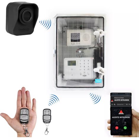 Kit "protection agricole" - Point d'alerte GSM 4G IP65 + 1 détecteur de mouvement sur piles (DA600+/KP) (1/5)