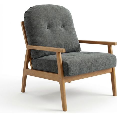 Poltrona Sedia Relax Imbottita Moderna Soggiorno Salotto 66x87x83 Cm Grigio