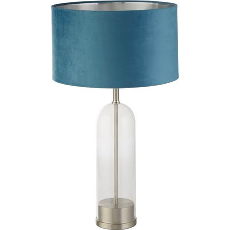 Lampe de table unique Oxford avec capuche bleue - EU81713TE