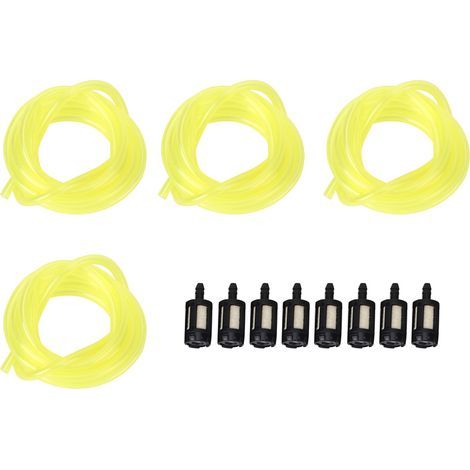 Tuyau de conduite d'essence et de gaz, 4 pièces, avec 8 filtres, accessoire de remplacement pour tronçonneuse (1/5)