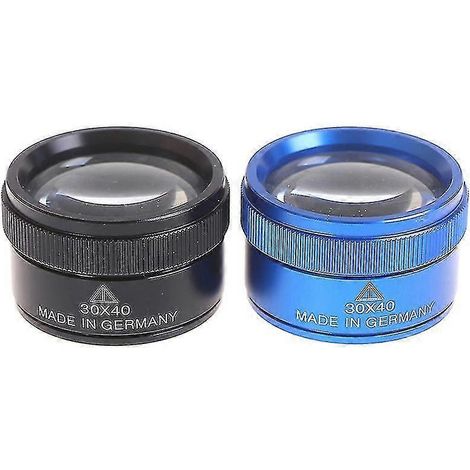 Premium 30x 40mm Messlupe Vergrößerungsglas mit Ösenmikroskop-Blue