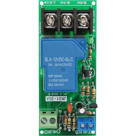 Module de commutation de retard marche/arrêt, module de minuterie de charge 30A à large plage réglable de haute précision stable pour l'usine d'équipement d'exploitation (1/5)