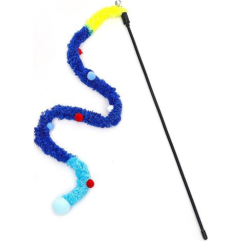 Teleskopierbarer Plüsch-Katzenstab, tragbar und einfach zu bedienen, ein tolles Spielzeug für Haustiere