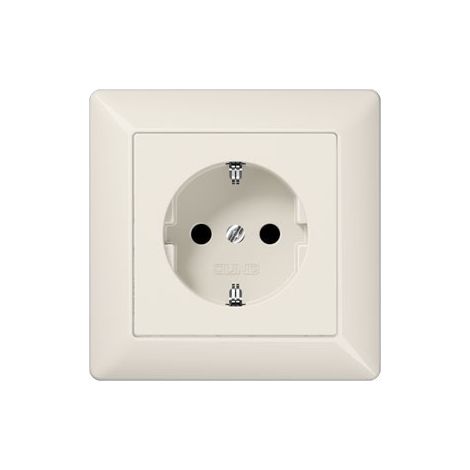 Jung Toma de corriente SCHUKO®, 16 A 250 V , con marco integrado, duroplástico, serie AS, blanco AS 1520