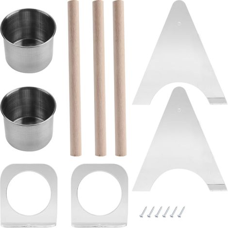 Cage multifonctionnelle pour perroquet avec plateforme et mangeoire