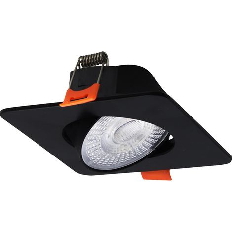 Faretto incasso quadrato nero 9cm LED 7W CCT Plus Prestige (1/5)