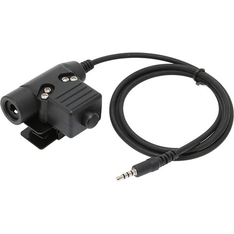 Adaptateur PTT avec câble casque et connecteur 3.5mm pour talkie-walkie et téléphone mobile (1/5)