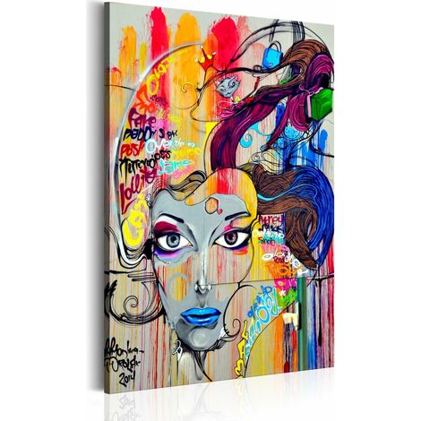 Tableau pensées colorées - 60 x 90 cm