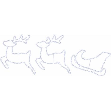 Rentier und Schlitten Weihnachtsdekoration LOVIISA 180 LEDs vidaXL (1/5)