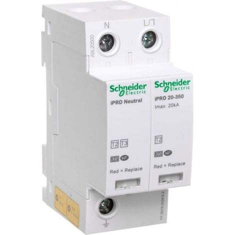 Überspannungsableiter Typ T2 1P+N 20kA 1,1kV 350V iPRD-20-20kA-350V-1PN A9L20500