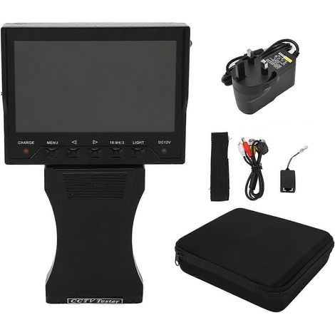 CCTV-Tester mit LCD-Kamera, HD-Analog-Videomonitor, VGA-Eingang, 12 V DC-Ausgang, 10,9 cm (4,3 Zoll), 100–240 V-Stecker