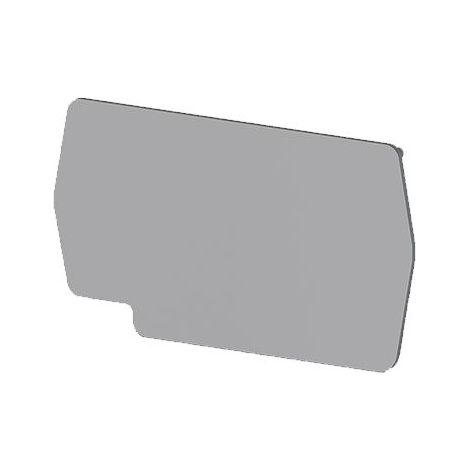 Plaque d'extrémité grise pour borne à ressort 2,5mm² type PushFit - IMO