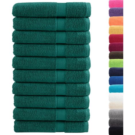 Serviettes de sauna de qualité supérieure SOLUND 10 pcs vert CFW497388 (1/5)