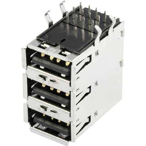 USB-A-Buchse Buchse, Einbau horizontal USBBU3A 3 Port USBBU3A econ connect Inhalt: 1 St.