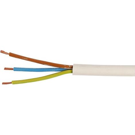 Câble souple en PVC H05VV-F 3 G 1 blanc