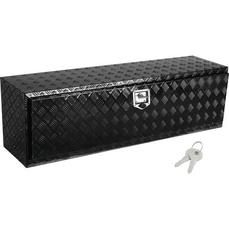 Mophorn 60" x 17" x 18" Unterboden-Pickup-Aufbewahrungsbox, robuster Werkzeugkasten aus Aluminium mit Diamantplatte, wasserdicht, Schloss mit T-Griff-Verriegelung für LKW, Transporter, Anhänger