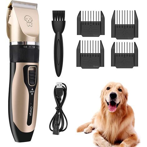 Silent Dog Clipper, Cat Clipper, Long Thick Hair Dog Clipper, Pet Hair Clipper, Cordless Rechargeable Electric Professional Clipper for Dog, Cat, Rabbit (1/5)