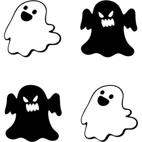 posavasos de madera resistentes al calor con forma de fantasma para tazas de café de Halloween (1/5)
