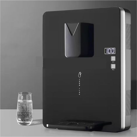 Distributeur d'eau filtrée chaude et froide instantanée, 2200W Mural Distributeur D'eau Électrique Chauffe-eau Fontaine À Boire 25L/H Distributeur D'eau Instantané Température Réglable ( Color : Black