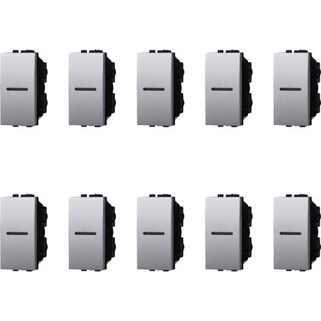 gloca Pulsanti 1P Assiali Compatibili Living (Grigio, 10 Pezzi) (1/4)