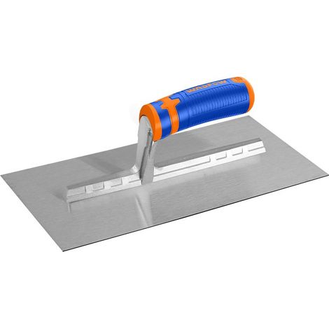 WADFOW Glättekelle mit PVC-Griff, 280 x 120 mm, angenehmer Griff, ideal für Gips und Zement