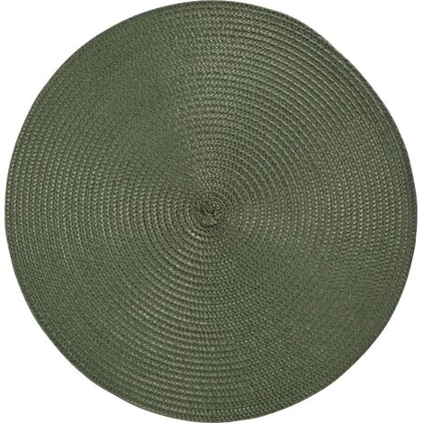 Tovagliette americane per colazione sottopiatto lavabile tondo 38 cm -Nero (1/5)