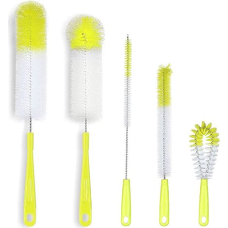 Goupillon et brosse de nettoyage - 1 ensemble, flexible pour canettes bière tasses thé café - Multicolore (1/3)