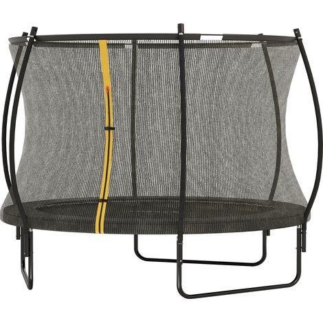 8ft Outdoor Trampoline Enclosure Net, Spring Cover, Black (1/5)