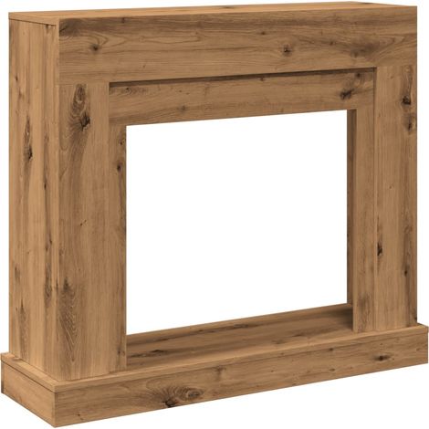 Cadre de cheminée chêne artisanal 100x30x87,5cm bois ingénierie