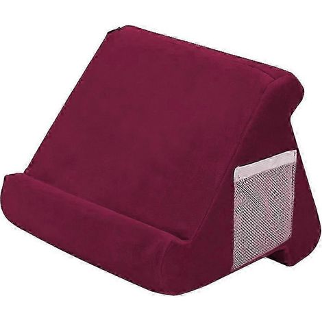 Weiche Multi-Winkel-Schoßauflage für iPads, E-Reader, Smartphones, Bücher, Zeitschriften (Schwarz, Rot, Blau, Grau)-Wine Red (1/5)