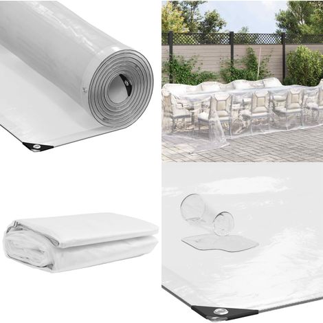 vidaXL Bâche transparente avec œillets 4x12 m polyéthylène (1/5)