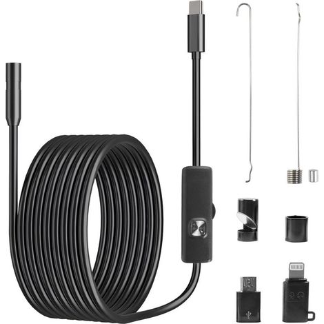 Caméra d'inspection de canalisation, endoscope caméra, convient pour l'entretien des véhicules, caméra endoscopique pour canalisation et inspection technique automobile (1/5)